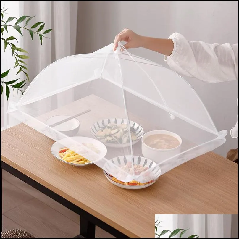 foods covers mesh foldable kitchen anti fly mosquito tent dome net umbrella picnic protect dish cover kitchen accessories 415 d3