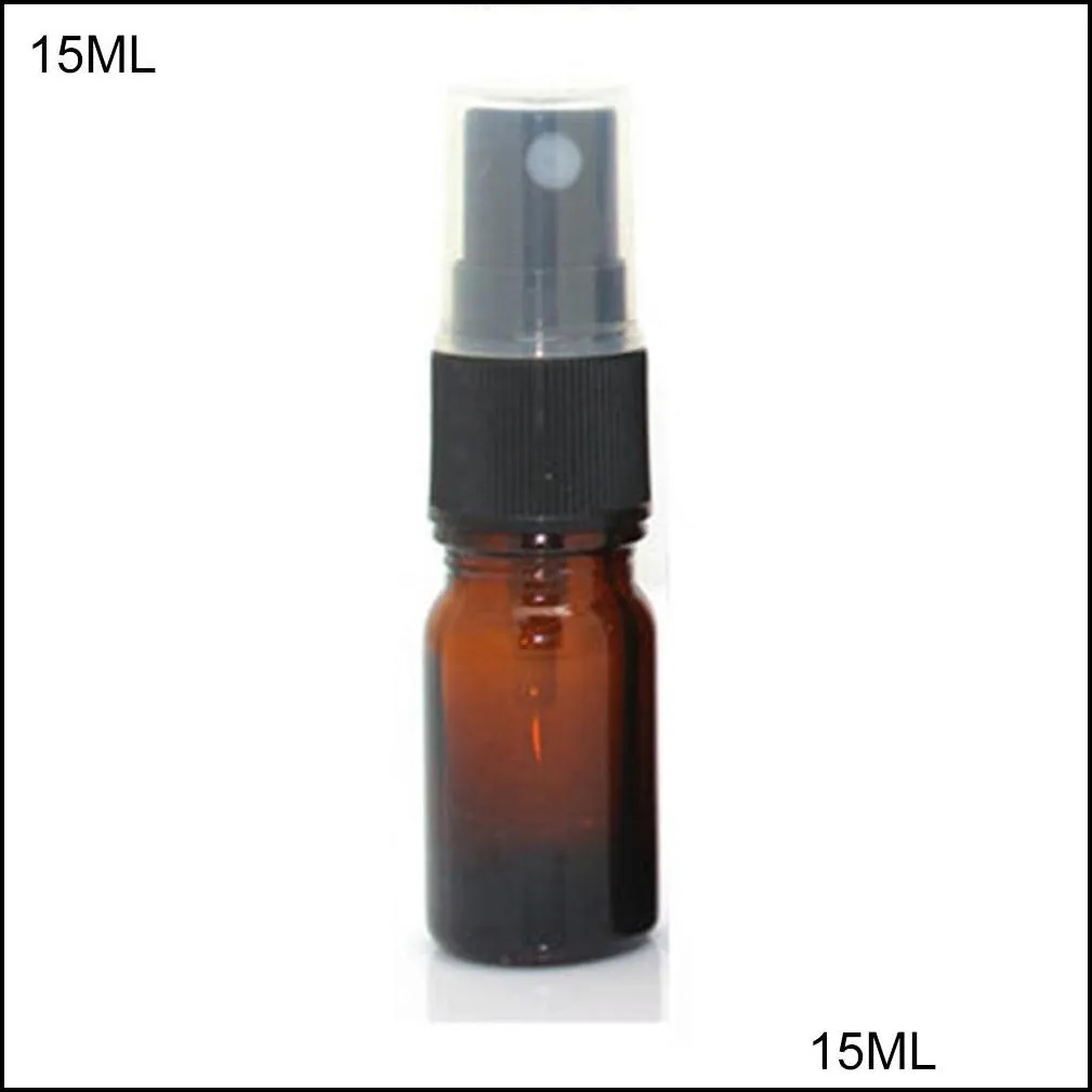 5100ml beauty empty amber glass bottles essential oil mist spray container case refillable bottles travel