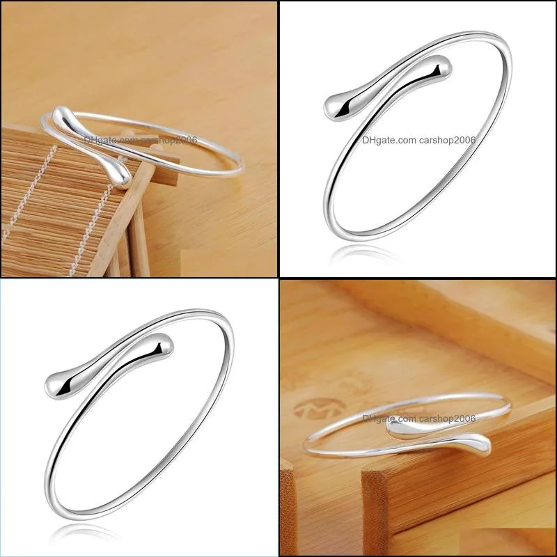 bangle fashion selling exquisite trend silver water drop bracelet double round for women accessories giftbangle
