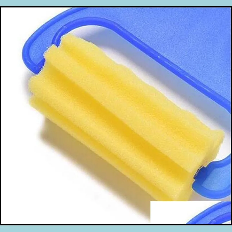 diy seal yellow sponge brushes plastic handle painting graffiti drawing intelligence toys multi function 3 5pw ff