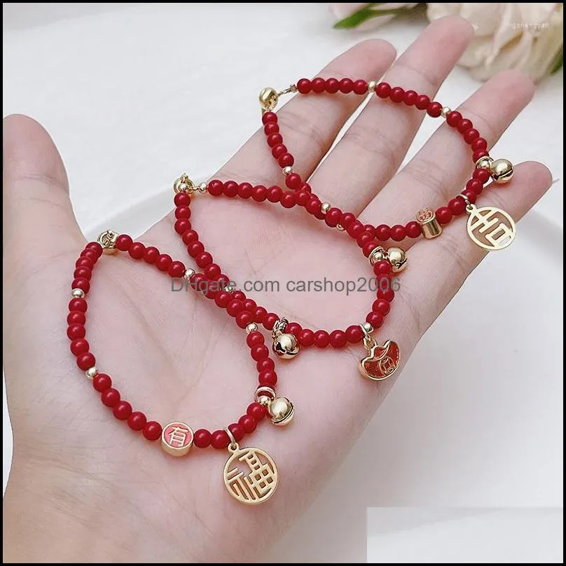 bangle zodiac year red bead bracelet design buckle lucky bracelets women jewelrybangle