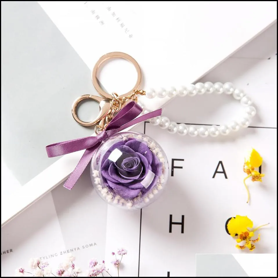 party favor eternal flower 1pcs natural dried flowers pendant make a wish christmas thanksgiving valentines day pendant