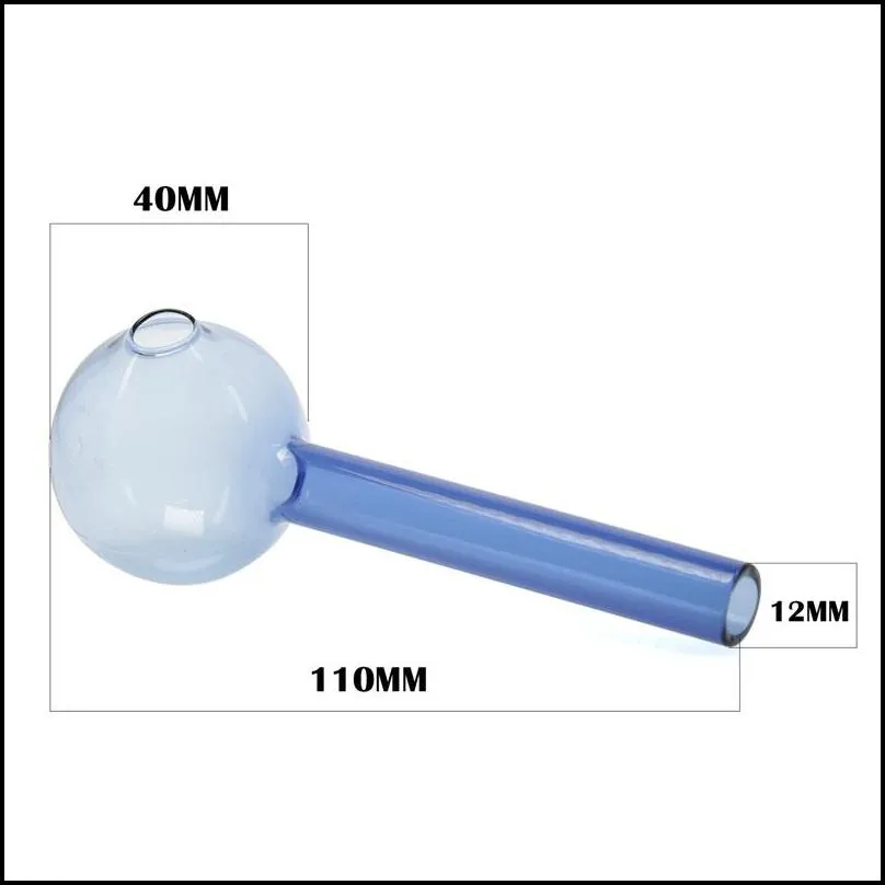 bubble glass oil burner pipe great pyrex curved color mix water pipe transparent tube handpipe bongs smoking utensils hot selling 3 5mt