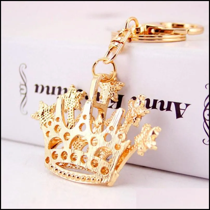crystal crown bag keychain jewelry rhinestone keyring for car chram key holder creative gift 7 styles