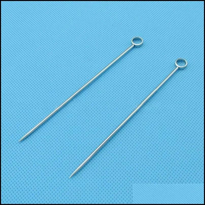 stainless steel cocktail picks fruit toothpicks for party bar tools drink stirring sticks martini picks 459 d3