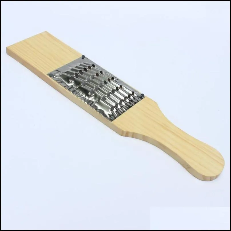 vegrtable stainless steel graters chipping potato radish silk kitchen tools durable wooden handle grater top quality 1 2qp ff