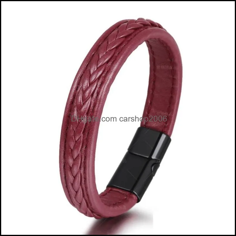 bangle mens bracelet leather handmade original small couple simple woven alloy giftbangle