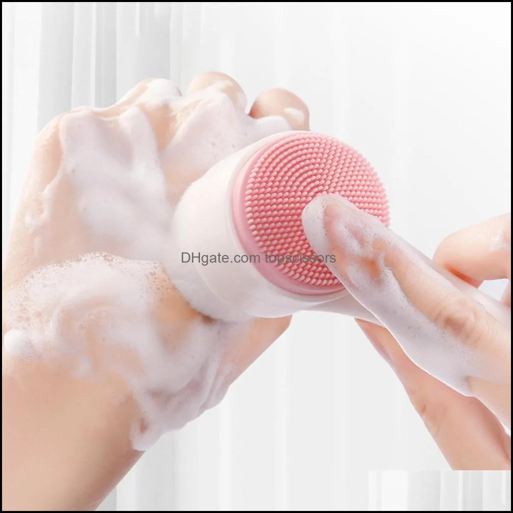 3d double sides multifunctional silicone face cleanser facial cleansing brush portable face cleaning massage tool facial brush