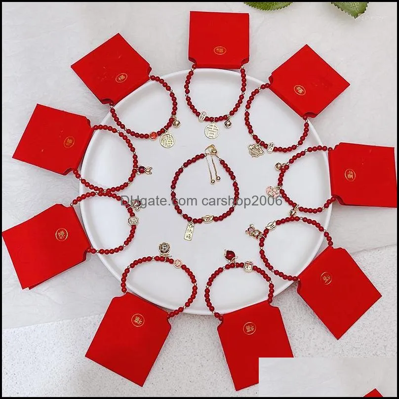 bangle zodiac year red bead bracelet design buckle lucky bracelets women jewelrybangle