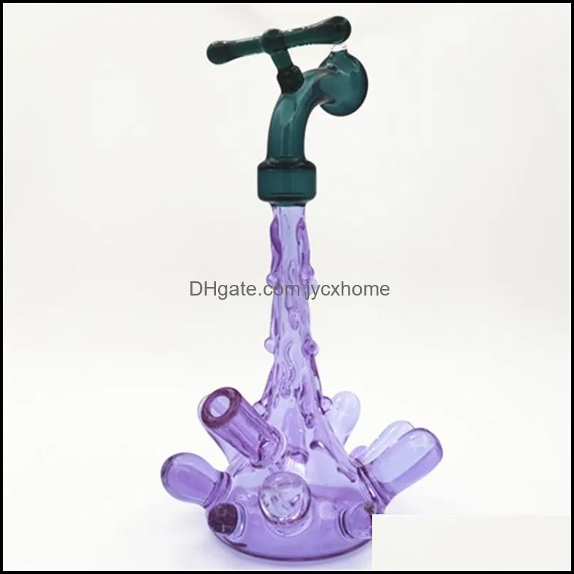 glass functional splash water bong 10mm female joint perc hookah pipe terp slurper bubbler oil rig