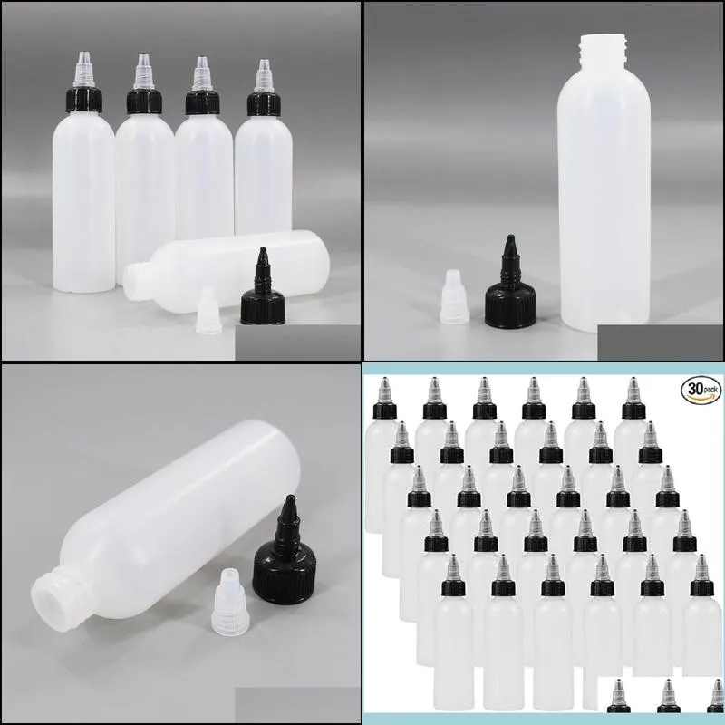 1 pcs plastic dispensing bottles lab dropping bottles boston round ldpe squeeze with twist top caps120ml