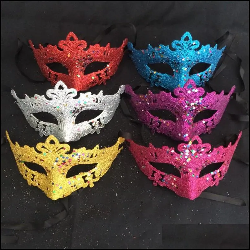 multi colors masks masquerade mardi gras props for women twinkle star glitter sequins half face mask 0 65dl ff