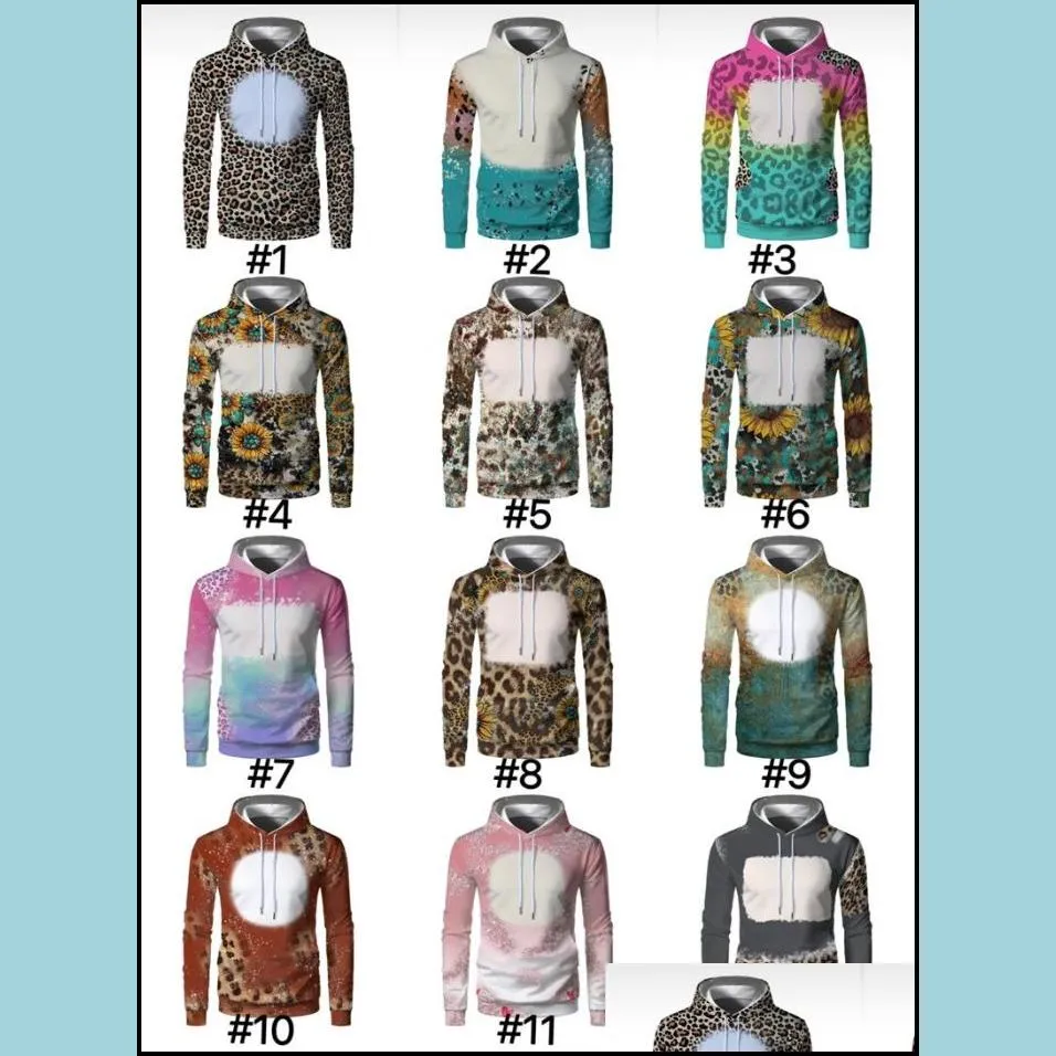 ups wholesale sublimation bleached hoodies party supplies heat transfer blank bleach shirt fully polyester us sizes for men women