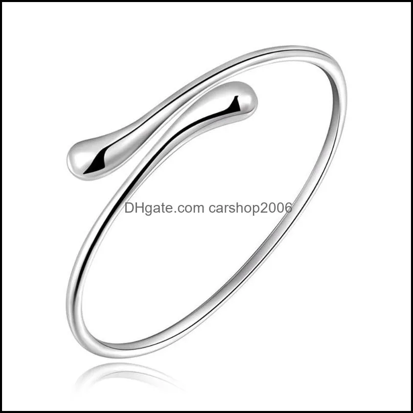 bangle fashion selling exquisite trend silver water drop bracelet double round for women accessories giftbangle