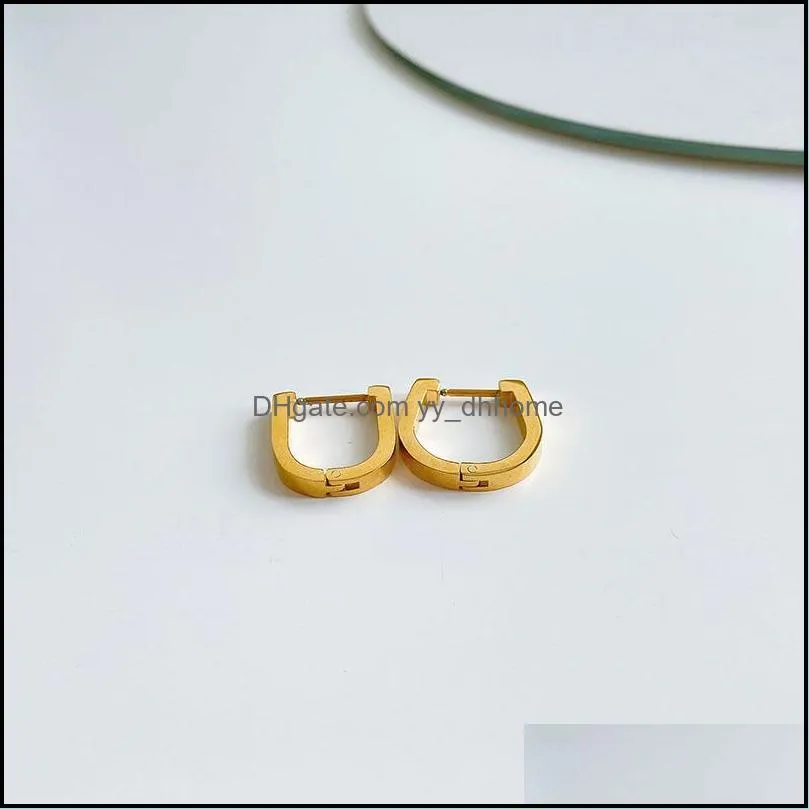 stud trendy gold plated stainless steel square earrings for women jewelry minimalist earings woman birthday gift ear accessories