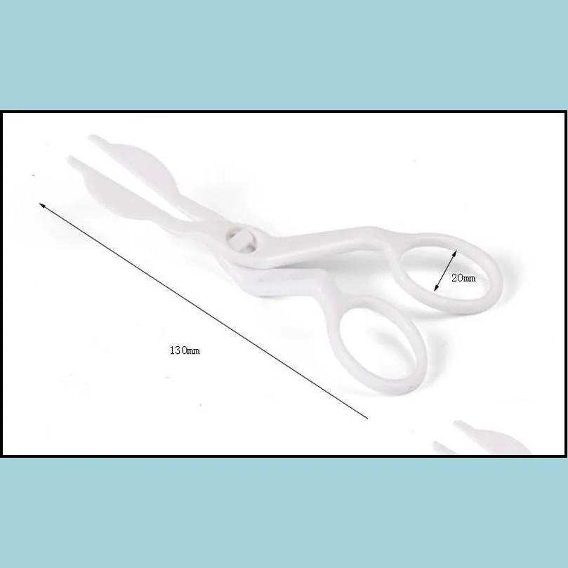 white plastic pp scissors easy to clean durable cake cutting flowers forfex household baking decorating tools 0 79hd bb