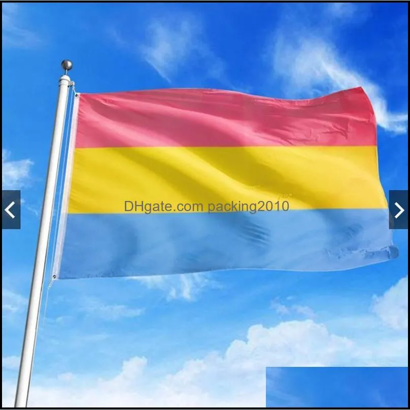 dhl rainbow flag banner 3x5ft 90x150cm gay pride flags polyester banners colorful lgbt lesbian parade decoration