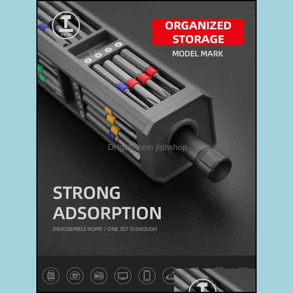 screwdriver kit 30 40 44 precision magnetic bits dismountable screw driver set mini tool case for smart home pc phone repair 211110