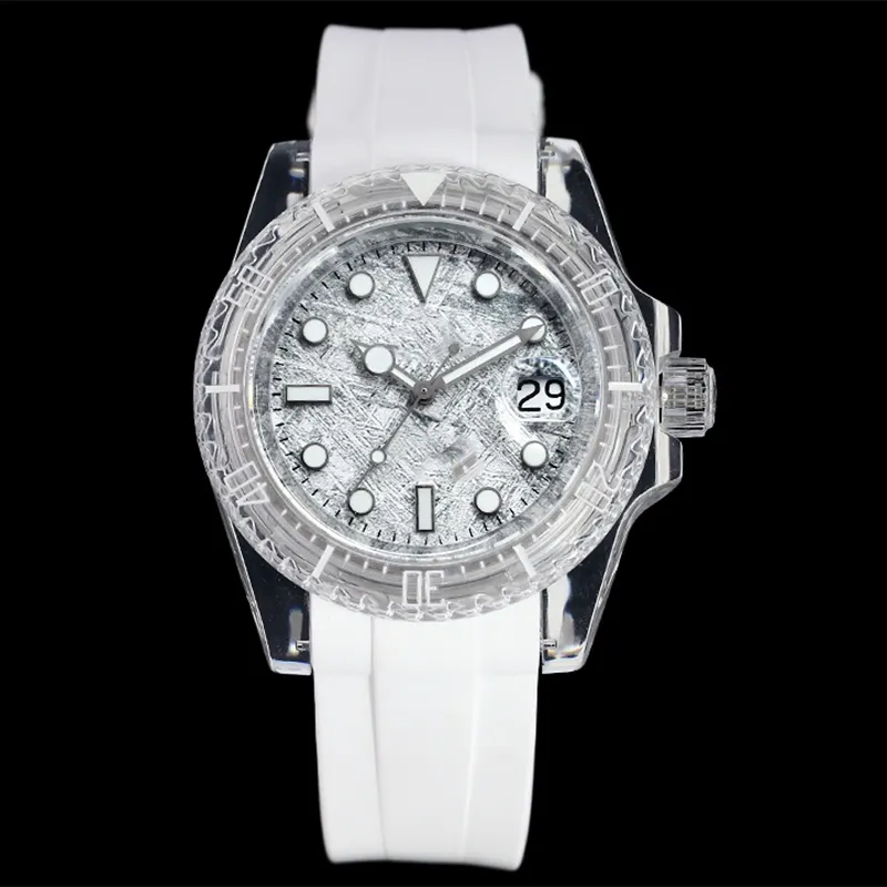 Watch Wristwatch Mens Watch Automatic Movement Waterproof 41mm Rubber Strap Fashion Wristwatches Luminous Watches