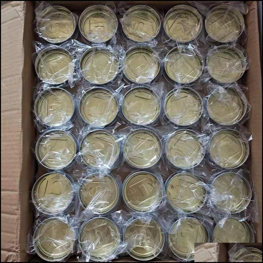 66mmx27mm 60ml packing bags pressitin cans 73mmx23mm cali pressitins tuna tin candry herbtin clear peel off lid black cover smell