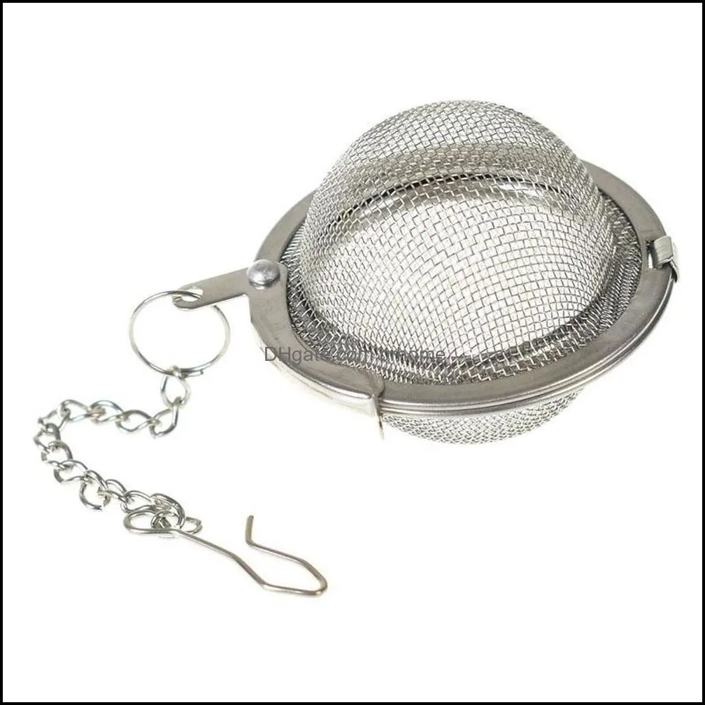 304 stainless steel tea infuser sphere locking spice tea ball strainer mesh tea infuser filter herbal ball wholesale