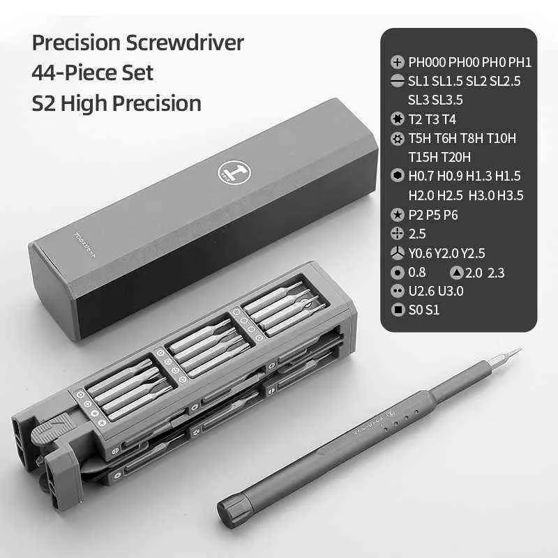 screwdriver kit 30 40 44 precision magnetic bits dismountable screw driver set mini tool case for smart home pc phone repair 211110