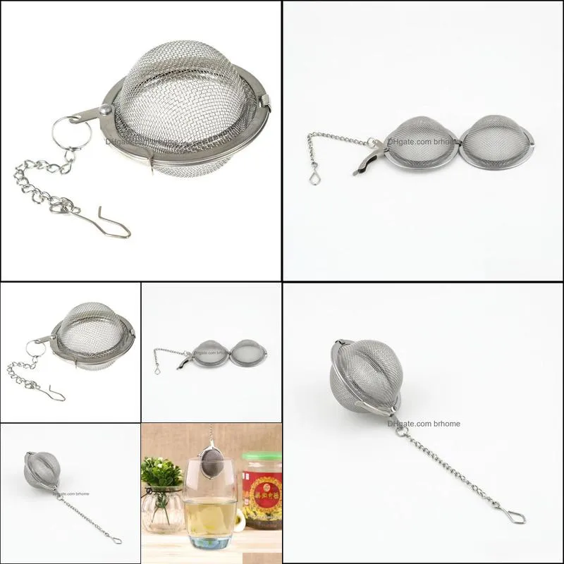 304 stainless steel tea infuser sphere locking spice tea ball strainer mesh tea infuser filter herbal ball wholesale