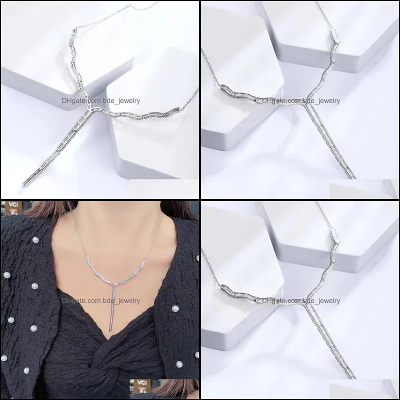 chains designer style big yshape alphabet pendant chain zircon necklace punk hiphop fashion womens stainless steel jewelry