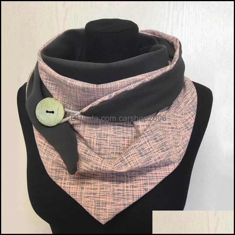 scarves 2021 fashion women stripe printing button soft wrap casual warm multipurpose shawl scarf comfortab cashmere