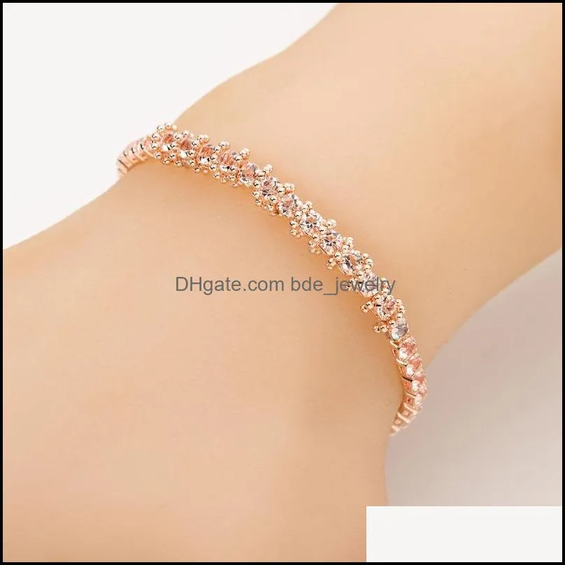 bangle fashion ladies gold plated silver bracelet crystal rhinestone elastic wristband wedding bridal gift jewelrybangle