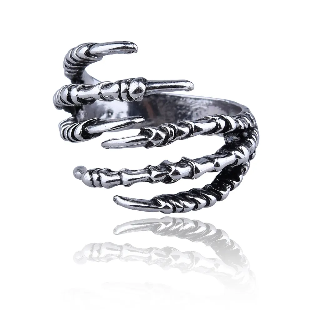 vintage animals dragon claw snake ring men women punk hip hop opening adjustable fashion personality gothic rings jewelry gift