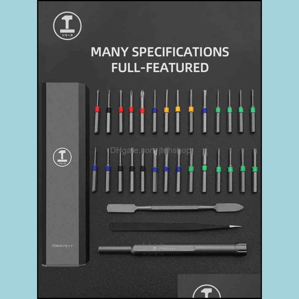 screwdriver kit 30 40 44 precision magnetic bits dismountable screw driver set mini tool case for smart home pc phone repair 211110