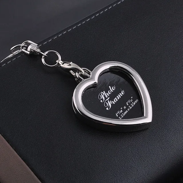 creative stainless steel photo frame keychain men and women sex heart keychain ladies accessories pendant jewelry gifts