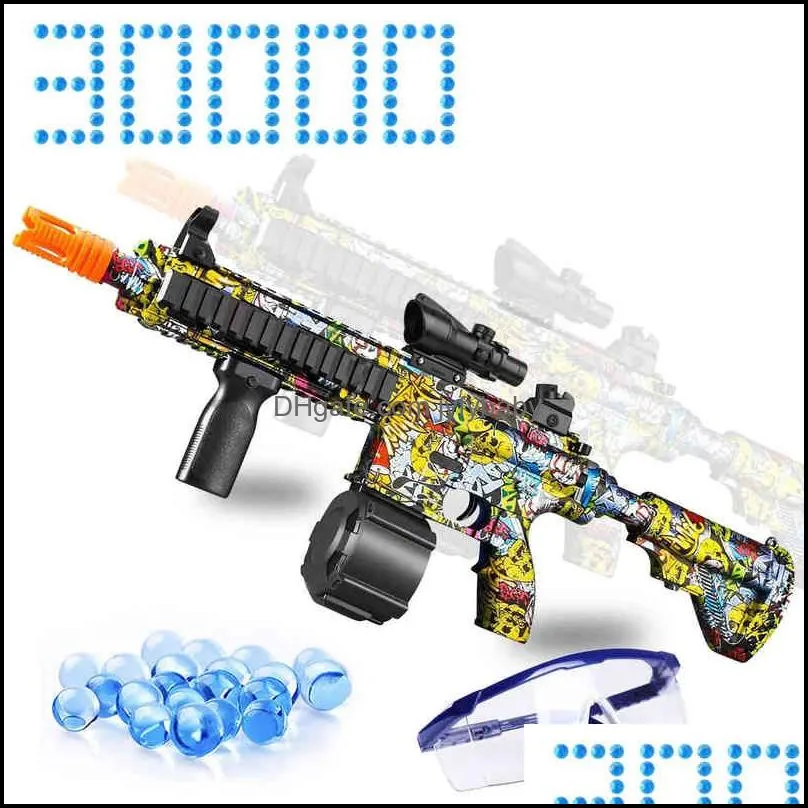 gun toys m416 gel gun blaster with 15000 hydrogel balls gel blaster manual automatic splatter water gun electric toys for adult kids
