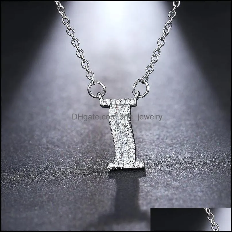 pendant necklaces custom initial letters chain pendants womens zircon hip hop jewelry with gold color cuban party wedding gi290n