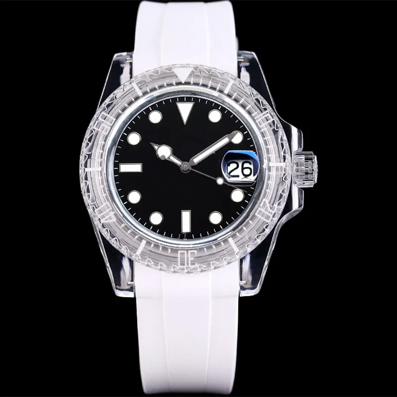 Watch Wristwatch Mens Watch Automatic Movement Waterproof 41mm Rubber Strap Fashion Wristwatches Luminous Watches