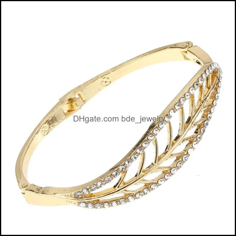 bangle sunspicems algeria morocco golden leaf style for women thin arabic bride wedding jewelry kids family giftbanglebangle