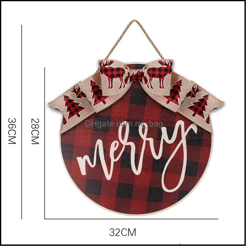 christmas door wooden decorations with plaid bow holy night front door sign for xmas home fireplace wall farmhouse decor