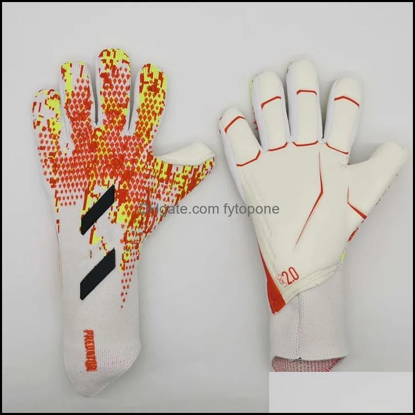 2022 4mm new goalkeeper gloves finger protection professional men football gloves adults kids thicker goalie soccer glove