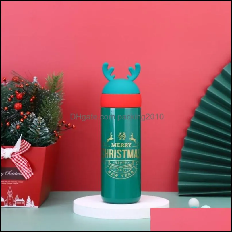 elk mug antlers christmas gift cup potbellied student 304 stainless steel cute cup cute water bottle tumbler