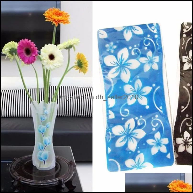 foldable plastic vase reused plastic indestructible vases for flower home decoration party ecofriendly pvc flower vase