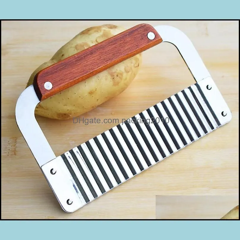 stainless steel potato knife potato wave cutter potato slicer tool french fries ripple knife cut kitchen tools