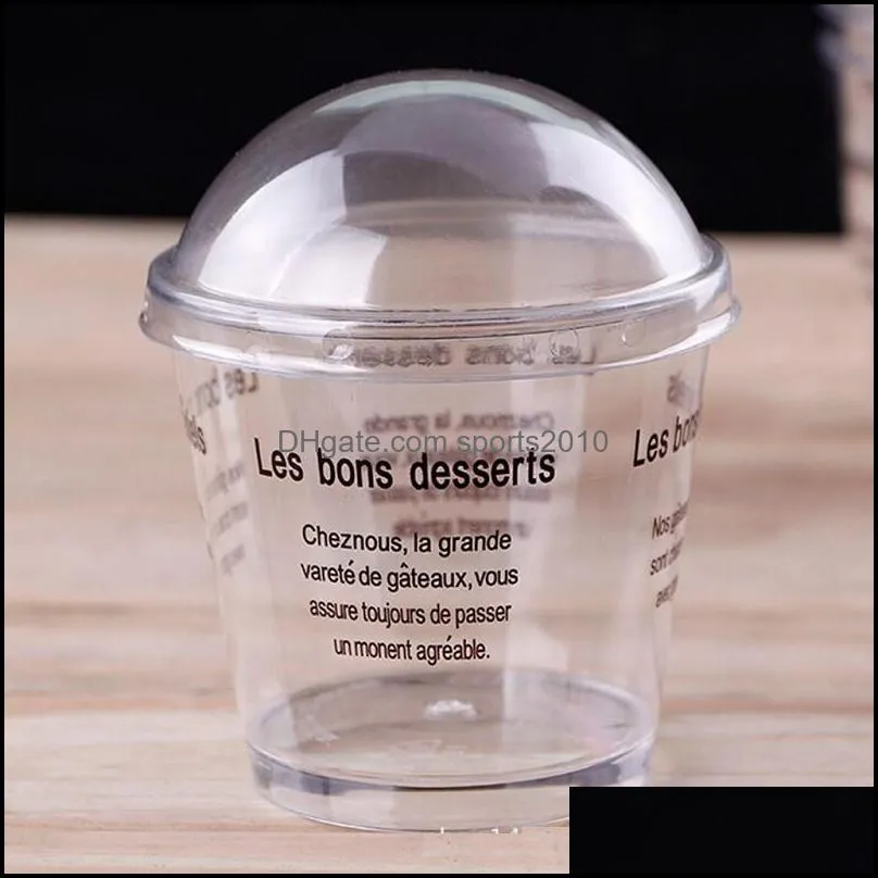 tiramisu cake dessert cup disposable pudding mousse ice cream cups with lid mold clear plastic tiramisu cup