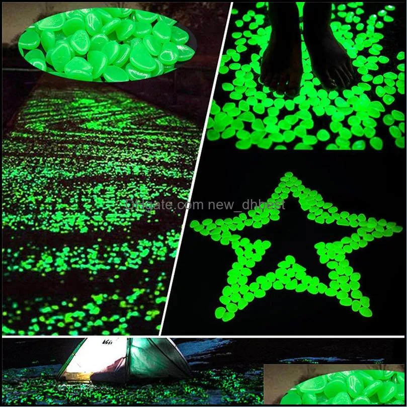 glow in the dark stones garden oudoor walkways glowing stones fluorescent bright pebbles luminous stones for garden decoration