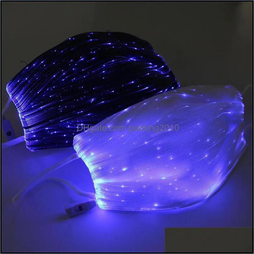 led mask glowing mask with pm2 5 filter luminous led face masks wedding party halloween christmas glow masks