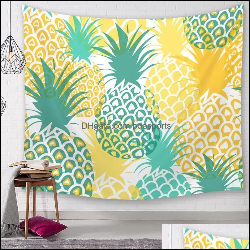 pineapple printed tapestry 25 styles pineapple series wall tapestries beach bath towel outdoor camping mats home wall decor