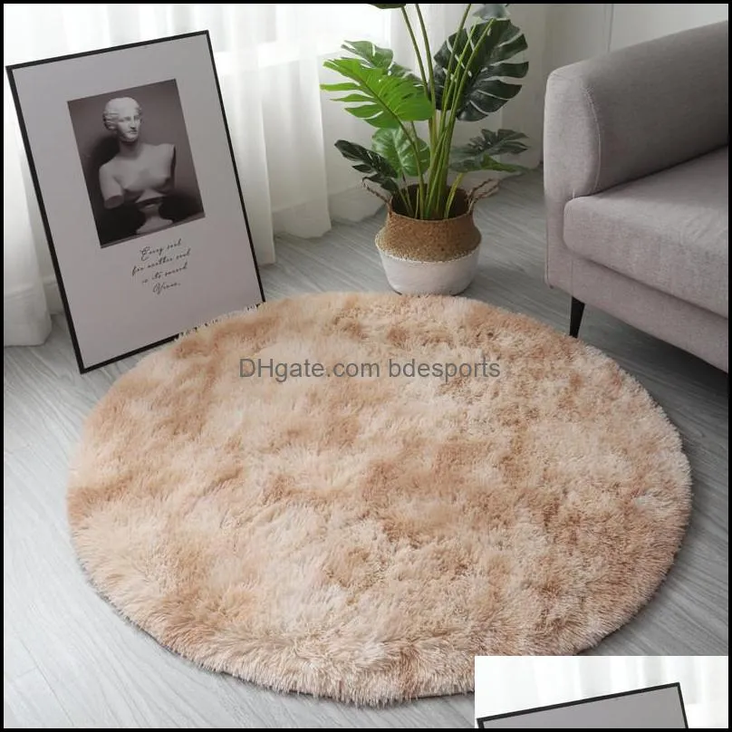 fluffy shag fur rug round shaped 60cm 120cm fuzzy abstract area rugs for bedroom living room bedroom nursery decor furry carpet