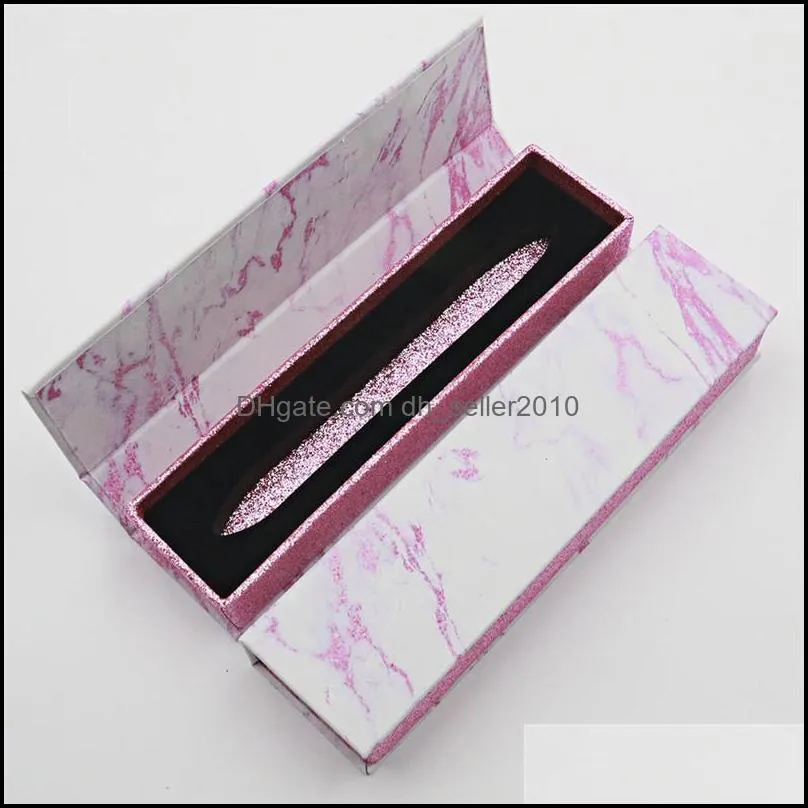 marble pattern adhesive eyeliner box diamond magic self adhesive liquid lash gule pen package case 10color