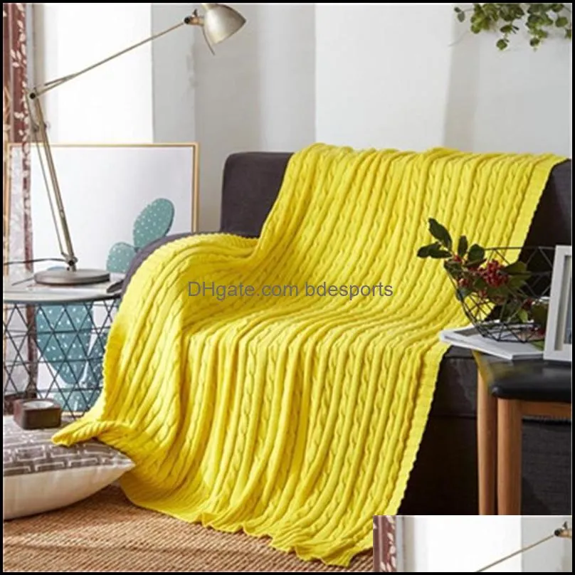 twisted cotton blanket winter warmth knitted wool blanket sofa/bed cover knitted quilt sofa throw blanket 120x180cm