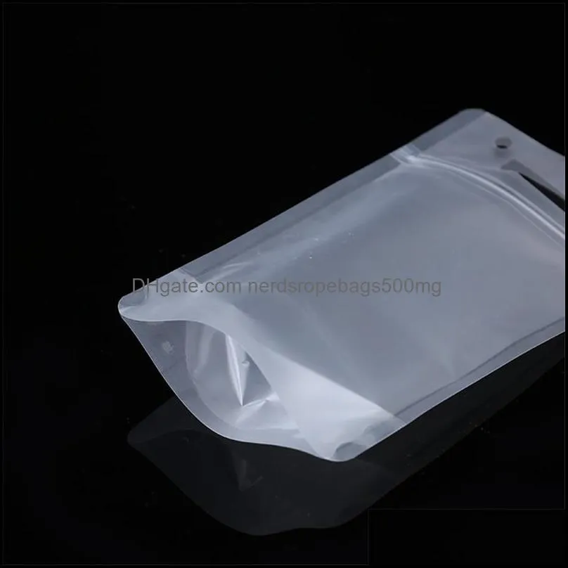 100pcs/lot clear drink pouches bags plastic drinking bag 450ml transparent selfsealed plastic beverage juice milk bag